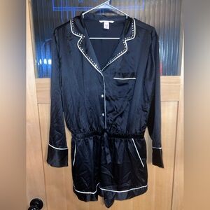 Victoria’s Secret Satin Pajama Romper - Size Medium